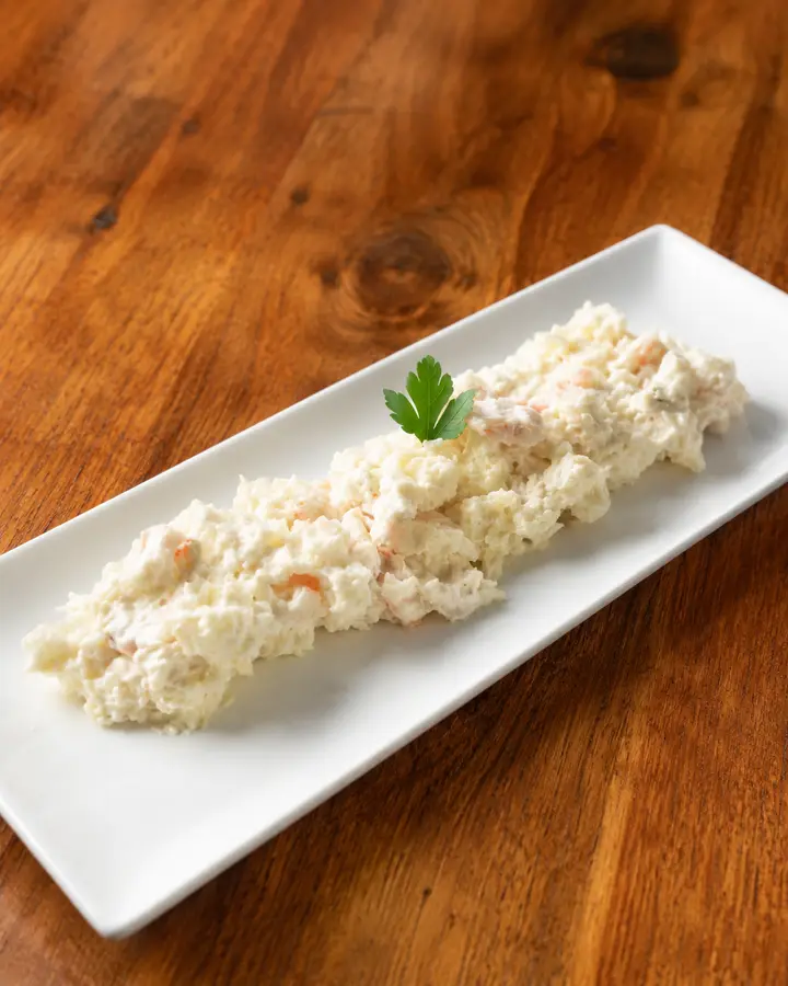 Ensaladilla de gambas blancas de Huelva en Bodeguita La Mantilla